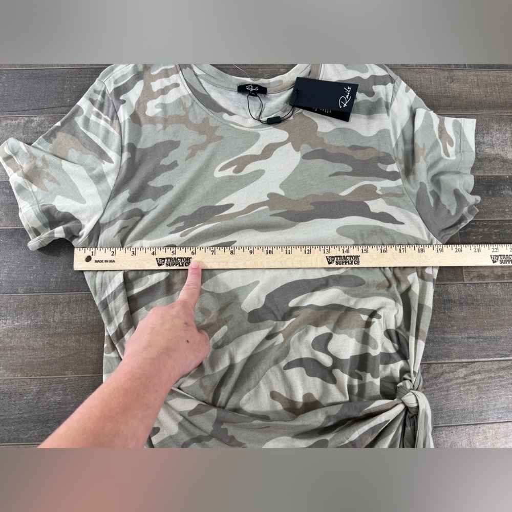 NEW Rails Edie Tie Waist T-Shirt Dress Camo - Picture 5 of 9